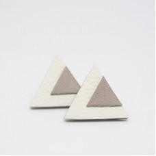 Orecchini a triangolo in pelle - Made in Italy