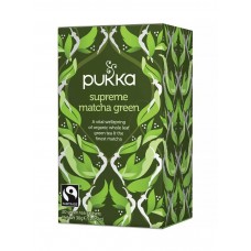 Pukka supreme matcha green tè verde fairtrade in polvere 20 filtri