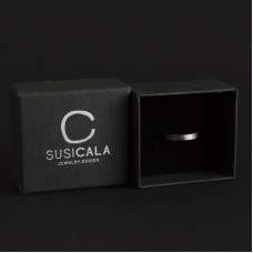 Susi Cala Jewelry Design anello in argento placcato rutenio